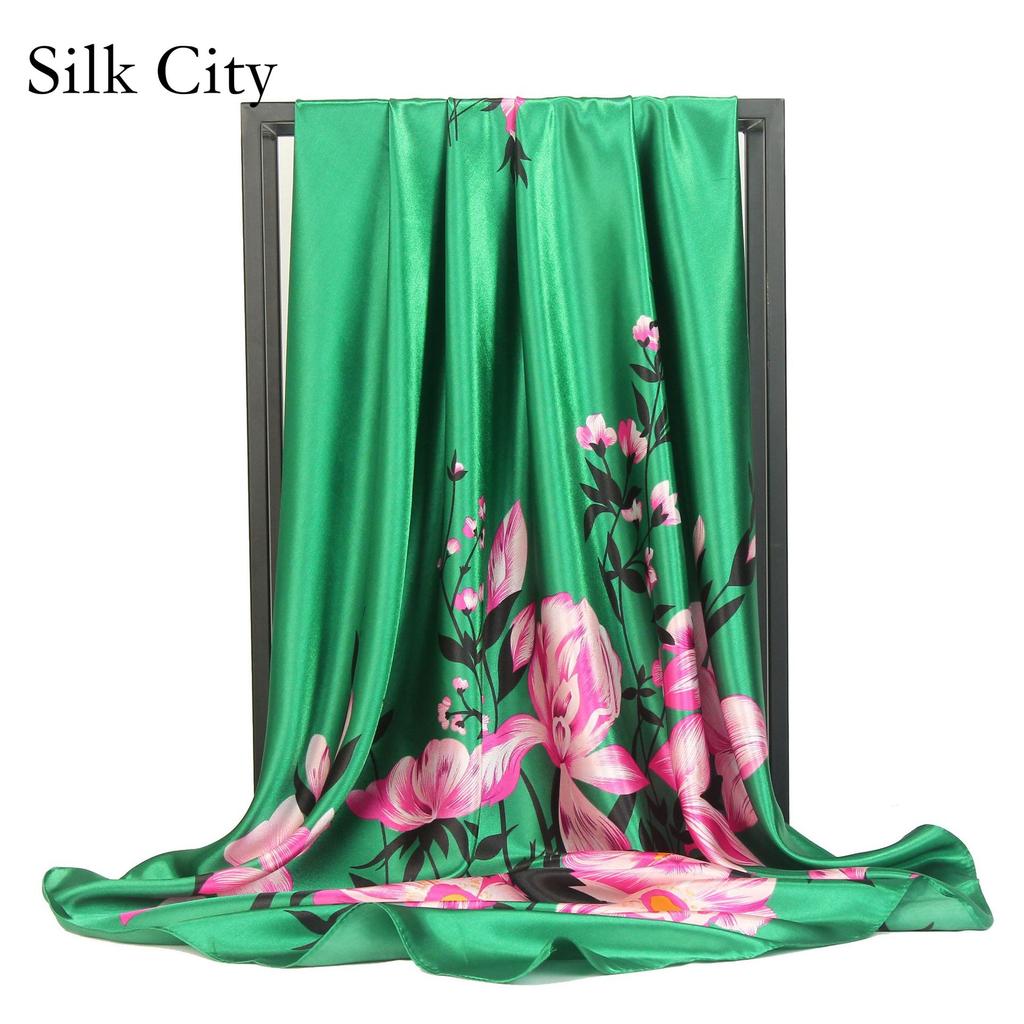 High-quality Luxurious Silk Scarves Headband Scarfs Neck Scarf For Women Chain Silk Scarf Women's Decorative Shawl