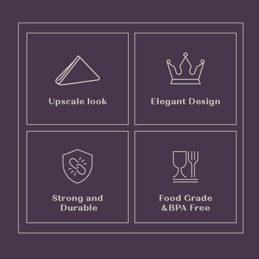 [160 Count] Disposable Silverware Gold Combo Cutlery 80 Forks 40 Spoons 40 Knives Heavy Duty and Durable Gold Plastic Silverwar