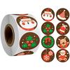 500pcs/roll Round Christmas Stickers Santa Sticker Envelope Seal Sticker