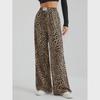 Leopard Print High-Waist Wide-Leg Pants 2024 Collection