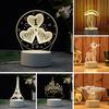 Creative 3D USB LED Night Light Table Desk Bedroom Decor Warm White Lamp Gifts