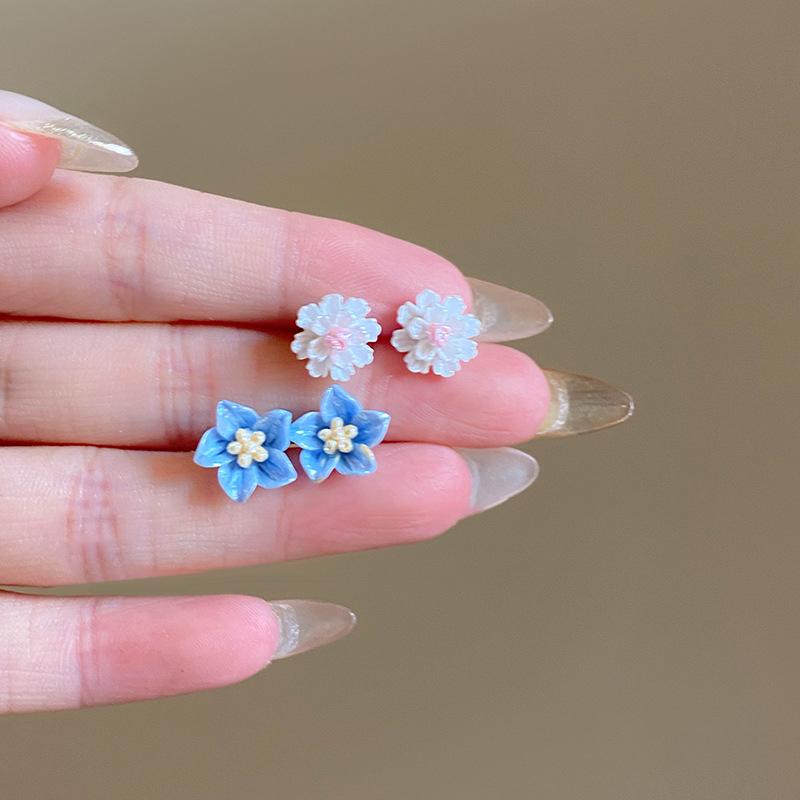 1Pair Minimalist Cute Camellia Earrings For Women Girls Temperament Sweet Stud Earrings Jewelry Accessories Gifts