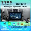 Car Radio Android 14 Carplay Auto For Toyota Highlander 2 XU40 2007-2013 Multimedia Video Player Navigation GPS Stereo 2din DSP