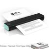 Wireless Thermal Printer Portable A4 Document Print Household Bluetooth Printer for PC/Phone A4 Mobile Printer+100pcs Print Thermal Paper