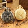 2pcs/set, Women's Pocket Watches,Vintage Classic Butterfly Pocket Watch with Chain Necklace for Womens Pocket Watch with Box,The Romantic Gift.