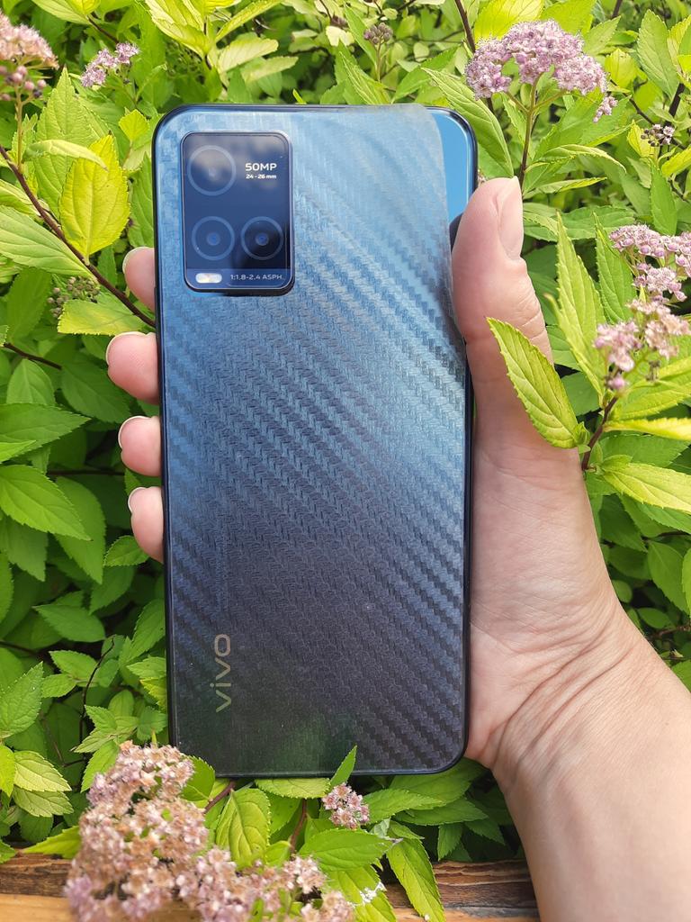 apgo Protective Skin Sticker for the Back Compatible with Oppo Reno3 Pro, Wrap Film, Foil, Vinyl - Pattern Transparent Carbon