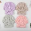 Women Spa Bowknot Shower Cap Breathability Microfiber Hair Turban Quickly Towel Drying Towel Hats for Sauna Bathroom Accessories