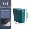 14L Automatic Trash Bin with Lid Intelligent Touchless Trash Can IPX5 Waterproof Electric Garbage Bin for Narrow Space Bathroom