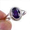 Natural African Amethyst Gemstone 925 Solid Silver Jewelry Ring Size 8.5 H2g80