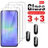 6 In 1 [3+3] Tempered Glass For Samsung Galaxy A36 A06 A16 A26 A56 5G 4G Camera Glass HD Lens Screen Protector + Camera Lens Protector Film