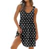 Women's Casual Daily Dating Outing Fashion Print Basic Sleeveless Loose Dress Bohemian Beach Dress Sleeveless Dress