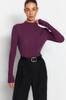 Women's Elegance Style Sweater Mink High Collar Knitwear Sweater