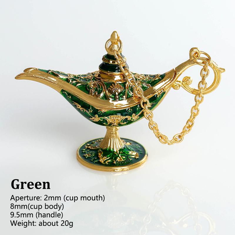 Divine Wishing Lamp Aladdin Lamp Ornament Living Room Decoration Vintage Palace Style Gongyen Home Festivals Dinner Decor Crafts