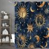 Gothic Astrological Sun God Moon Shower Curtain, Bathroom Decorative Shower Curtain, Waterproof Shower Curtain with Hooks