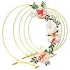 Wreath Hoop Sturdy Smooth Anti-rust Anti-oxidation Luster Surface Decorative Metal Ins Style Garland Circle Wedding Table Center Decor