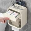 Punch-Free Waterproof Wall-Mounted Tissue Dispenser Rack