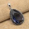 Iolite Gemstone Handmade 925 Sterling Silver Jewelry Lavish Pendant For Her