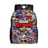 V96 Brawl Cartoon Fighters Backpack - Waterproof Daypack for School and Outdoor UK Use