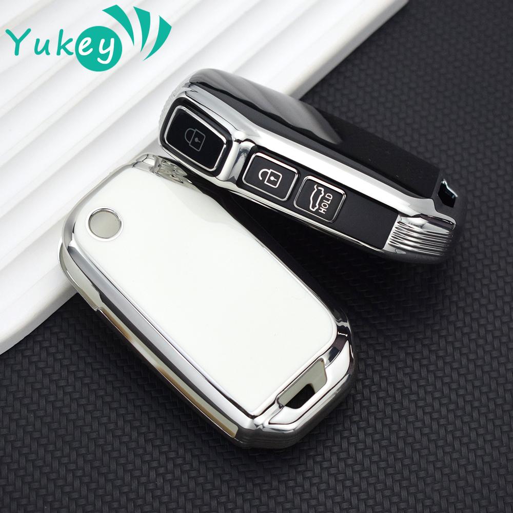 3 Bottons TPU Shell Fob Holder for KIA Sportage R Stinger GT Sorento Ceed CD Cerato Forte 2018 2019 Car Key Case Cover
