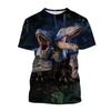 Fashion Animal Dinosaur 3D Printed T-shirt For Men Hot Sale Tyrannosaurus Short-sleeved Round Neck Tee Shirt Casual Street Tops