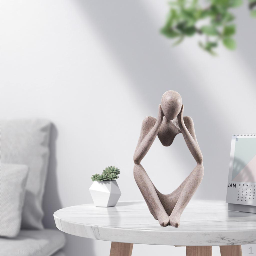 Abstract Desktop Sculpture Thinker Style Collectible Figurines Bookshelf Decor Birthday Gift