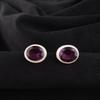 Amethyst Gemstone 925 Sterling Silver Jewelry Handmade Earrings Wedding Stud0.5" EE-178-7