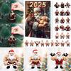 2025 Bodybuilder Santa Advent Calendar 24 Days Christmas Countdown Calendar 2D Acrylic Bodybuilder Santa Ornament Christmas Gift