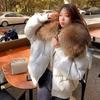 Women Brown Down Jacket Fashion White Warm Feather Female Duck Down Comfortable Short Solid  Winter Woolly Collar Outwear
