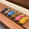 Han Thick Bottom Comfortable Matte Leather Casual Outer Wear Slippers Women's Boken Bag Head Slippers Women's 2025 Spring New