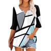 3/4 Sleeve Tops For Women Casual Ruffle V Neck T Shirts  Work Blouses Dressy Tunic Tops