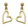 [E7044] - Gold Plated 'Love' Earrings - 20x10 Mm