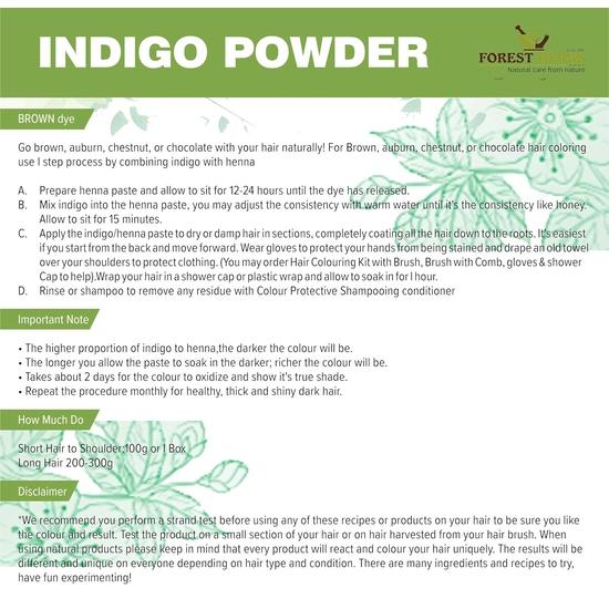 The Forest Herbs Natural Care From Nature 100% Organic Henna, Indigo, Amla Powder For Hair Black Combo Each 100Gms