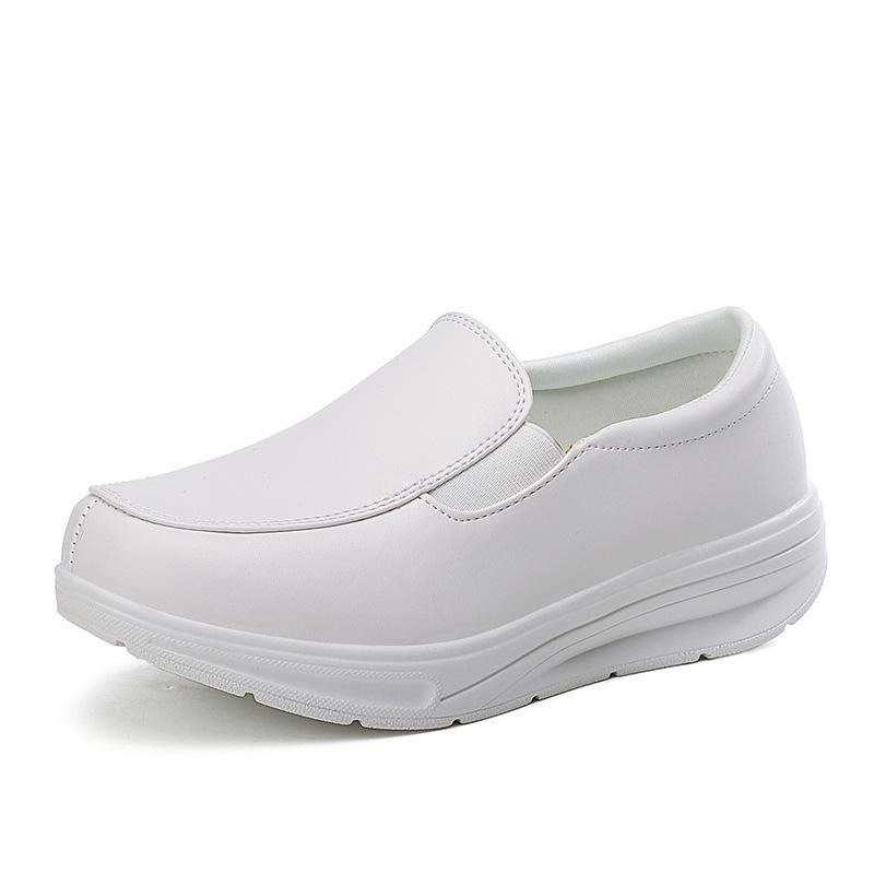 Fashion Comemore Sneakers Women Nurse White Shoes Comfortable Walking Shoes Breathable Female Flats Footwear Platform Slip-On Loafers 42