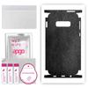 apgo Protective Skin Sticker for the Back+sides Compatible with Samsung Galaxy S10e, Full Wrap Film, Foil, Vinyl - Pattern Black Leather