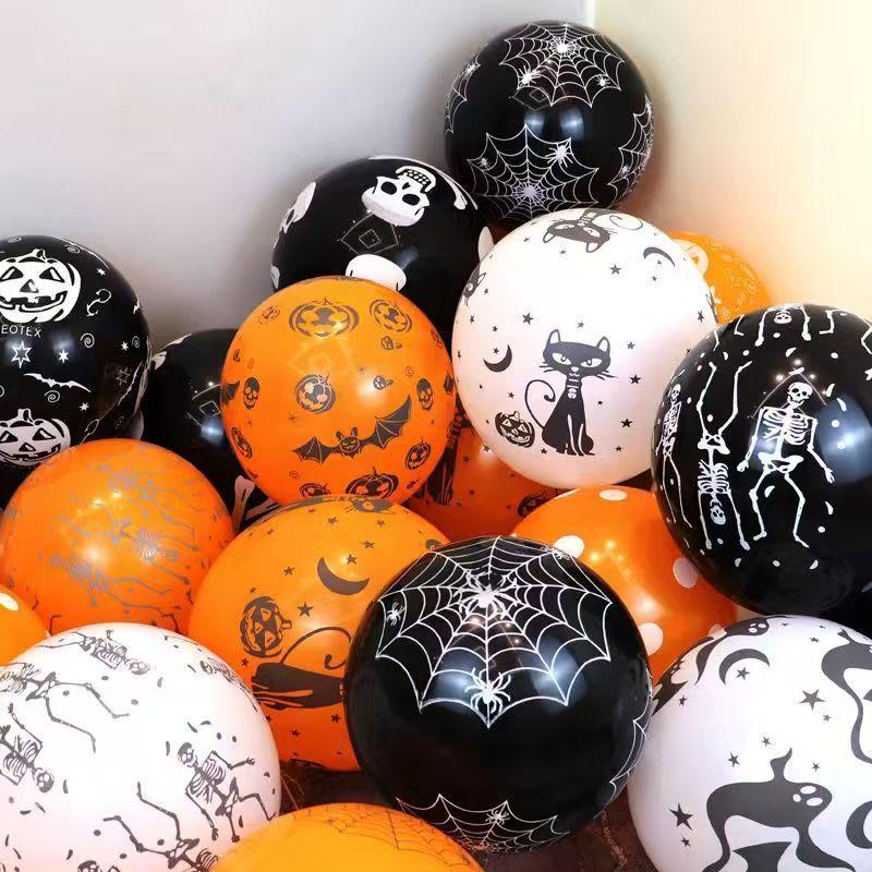 Halloween Balloon Arrangement: Ghost, Pumpkin, Skull Decorations for Bars and Malls
