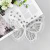White Beaded Sequins Butterfly Lace Decorative Clothing Top Dress Dress Accessories Cloth Stickers Accessories
