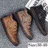 Men's Hand-made Super Fiber PU Rubber Soft Sole Lightweight Wear-resistant Non-slip Casual Shoes