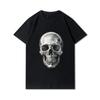 Plus Size 30 Patterns Cotton Harajuku Men T-Shirt Skull Print Tees Round Neck T Shirt Casual Tops
