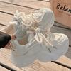 Dad Shoes Women's 2024 Spring and Summer New Popular Mesh Shoes Women's Breathable Mesh Shoes Platform White Shoes Sneakers