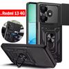 Slide Camera Funda for Redmi 13 4G Case Push Lens Ring Stand Protect Cover for Xiaomi Redmi 13 4G Shockproof Capa