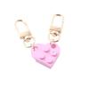 Accessories Separable Building Block Key Buckle Heart Key Ring Key Chain Love Heart Brick Keychain