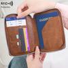 New Anti-theft Brush Passport Bag, Zipper Storage, ID Bag, Women's Multi-functional Travel Short Passport Holder