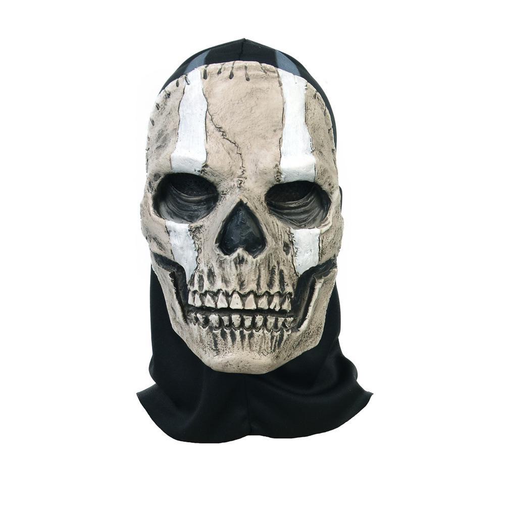 Call of Duty Warzone Ghost Skull Face Mask - Black Cloth Head Cover