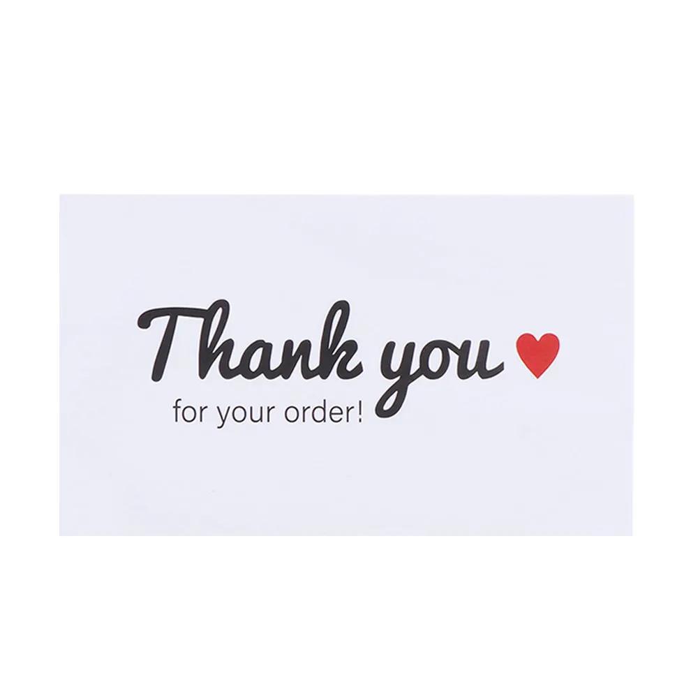 30Pcs Greeting Tags Thank You For Your Order Kraft Paper Card Shop Gift Crafts Decoration Card Wedding Small Business Invitation