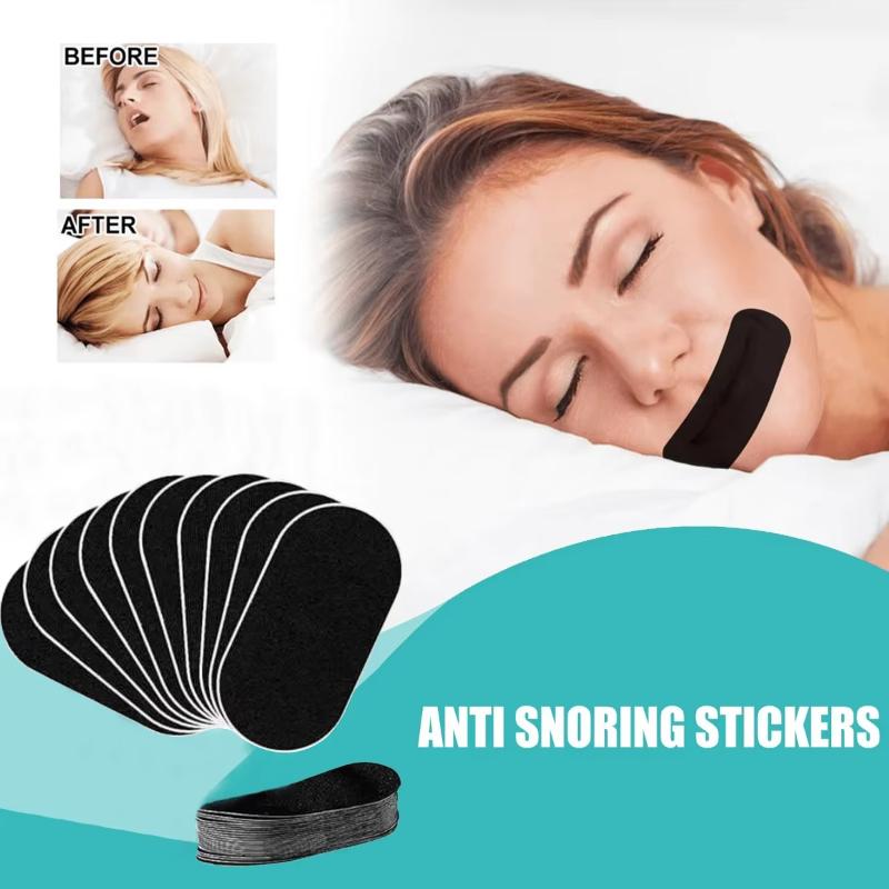 50pcs Black Close Mouth Breathable Comfortable Snoring Reduction Sleepwear, Helps You Sleep Through The Night