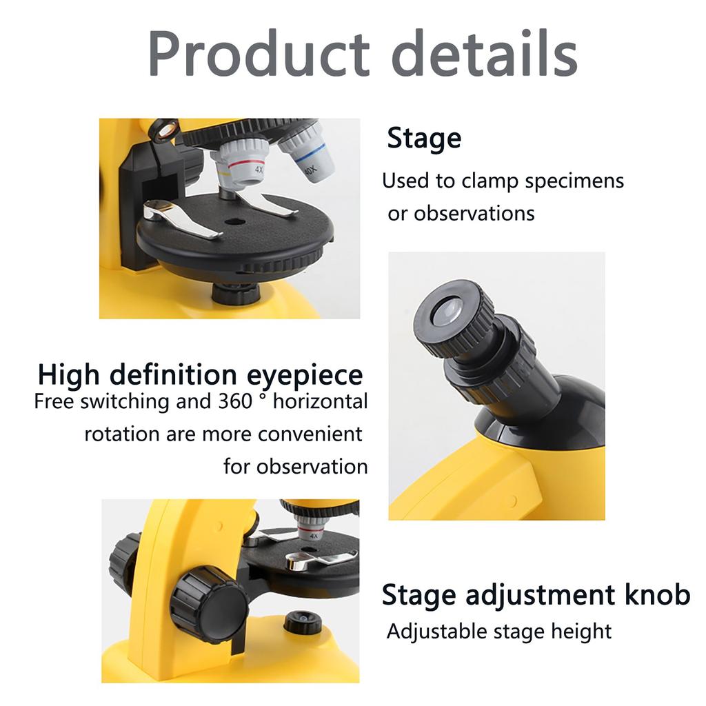 Детские игрушки-микроскопы, образовательные и научные игрушки, HD-биологический микроскоп