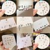 Korean Heart Butterfly Earrings for Women Crystal  Star Piercing Earring Set Fashion Accessories Jewelry