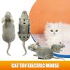 1PC Electric Mouse Toys Cat Play Automatic Escape Robot Vibration Crawling Battery Operated Plush Mouse Pet Interaction Plaything