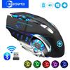 2.4G USB Wireless Bluetooth Mouse Ergonomic Silent Office Mice 1600 DPI LED Gaming Mouse Rechargeable E-Sports Backlight Mouse for PC Laptop