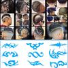 28pcs Haircut Template Hair Tattoo Template Mold Trimmer Salon Barber Hairdressing